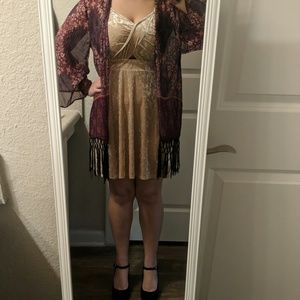 Size M Nude Velvet Dress